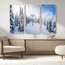 Winter Ski Lift Wall Art Print - Landscape Wall Art | Snowy by MyGreatCanvas | Canvas Wall Art Prints | Photo Prints & Wall Decor