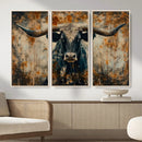 Longhorn Wall Art – Rustic Western Bull Canvas Print, Modern