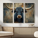 Texas Western Wall Art Canvas Print - Abstract Cow Longhorn by MyGreatCanvas | Canvas Wall Art Prints | Photo Prints & Wall Decor