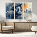 Abstract Blue Horse Wall Art Print Canvas | Horse Wall Art by MyGreatCanvas | Canvas Wall Art Prints | Photo Prints & Wall Decor