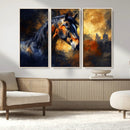 Abstract Horse Art Print - Abstract Canvas Wall Art |