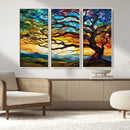 Vibrant Mosaic Tree of Life Wall Art | Stained Glass Style