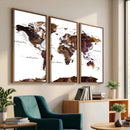 World Map Canvas Print – Detailed Map of the World Wall Art