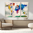 World Map Canvas Print – Framed Travel Map Wall Art for by MyGreatCanvas | Canvas Wall Art Prints | Photo Prints & Wall Decor