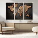 World Map Canvas Print – Framed Travel Map Wall Art for