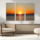 Golden Horizon Sunset Over Ocean Wall Art Canvas Print – by MyGreatCanvas | Canvas Wall Art Prints | Photo Prints & Wall Decor