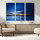 Blue Sunset Ocean Canvas Wall Art Print – Serene Coastal by MyGreatCanvas | Canvas Wall Art Prints | Photo Prints & Wall Decor