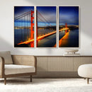Large Wall Art San Francisco Canvas Print - Wonderful Golden