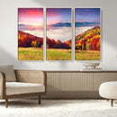 Autumn Mountain Foggy Landscape Wall Art Canvas Print | by MyGreatCanvas | Canvas Wall Art Prints | Photo Prints & Wall Decor