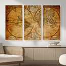 Vintage World Map Canvas Print – Antique Push Pin Travel by MyGreatCanvas | Canvas Wall Art Prints | Photo Prints & Wall Decor