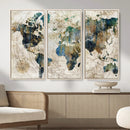 Framed Vintage World Map Wall Art – Abstract Map Canvas by MyGreatCanvas | Canvas Wall Art Prints | Photo Prints & Wall Decor