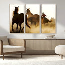 Horses and Cowboys Wall Art Canvas Print by MyGreatCanvas | Canvas Wall Art Prints | Photo Prints & Wall Decor