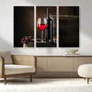 Red Wine and Bottle Canvas Print