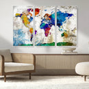 World Map Canvas Print – Framed Travel Map Wall Art for by MyGreatCanvas | Canvas Wall Art Prints | Photo Prints & Wall Decor
