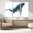 Watercolor Whale Wall Art Canvas Print by MyGreatCanvas | Canvas Wall Art Prints | Photo Prints & Wall Decor