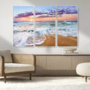 Coastal Sunset Art Beach Canvas Wall Art Print | Ocean Waves by MyGreatCanvas | Canvas Wall Art Prints | Photo Prints & Wall Decor