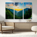 Green Forest Wall Art Canvas Print
