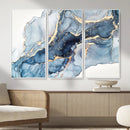 Abstract Art Print - Blue Abstract Canvas Wall Art Print