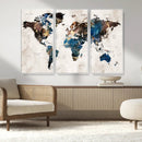World Map Canvas Print – Framed Travel Map Wall Art for by MyGreatCanvas | Canvas Wall Art Prints | Photo Prints & Wall Decor