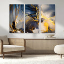 Large Abstract Wall Art Print - Gold and Blue Abstract by MyGreatCanvas | Canvas Wall Art Prints | Photo Prints & Wall Decor