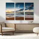 Ocean Beach Wall Art Canvas Print Sunset Artwork Print