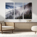 Beautiful Rising Fog in Winter Mountain Landscape- Framed by MyGreatCanvas | Canvas Wall Art Prints | Photo Prints & Wall Decor