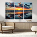 Beach Sunset Print - Stunning Ocean Canvas Artwork with