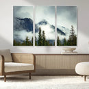 Mountain Mist Canvas Wall Art Print | 3-Panel Foggy Forest by MyGreatCanvas | Canvas Wall Art Prints | Photo Prints & Wall Decor
