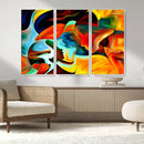 Human Love Figures Abstract Wall Art Canvas Print
