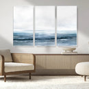 Blue Ocean Abstract Artwork Wall Art Canvas Print