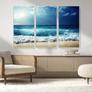 Majestic Ocean Wave Wall Art Canvas | 3 Panel Large Seascape by MyGreatCanvas | Canvas Wall Art Prints | Photo Prints & Wall Decor
