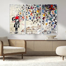 Banksy Art Butterfly Girl Explosion Canvas Art – Vibrant by MyGreatCanvas | Canvas Wall Art Prints | Photo Prints & Wall Decor