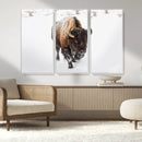 Bison Winter Wall Art Canvas Print For Farmhouse Decor
