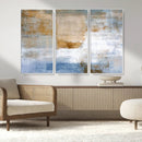 Blue Multi Panel Abstract Wall Art Canvas, Abstract Blue and