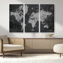 World Map Canvas Print – Detailed Map of the World Wall Art