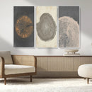 Boho Tree Ring Wall Art, Modern Minimalist Wood Grain