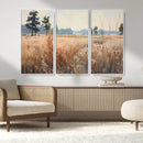 Golden Fields Canvas Wall Art Print – Serene Landscape of