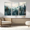 Serenity Forest Wall Art Canvas | Foggy Mountain Landscape