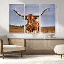 Texas Longhorn Wall Art Print, Framed Longhorn Cow Wall Art