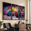 Abstract Graffiti Barbell Canvas Wall Art – Urban Fitness
