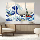 Katsushika Hokusai Kanagawa Giant Wave Wall Art Canvas Print