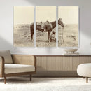 Cowboy Wall Art - Western Horse Canvas Print - Vintage by MyGreatCanvas | Canvas Wall Art Prints | Photo Prints & Wall Decor