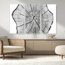 Rustic Tree Ring Wall Art Canvas Print – Framed and Ready to