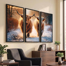 Scottish Highland Cow Horn Farm Wall Art Canvas Print