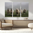 Flock of Sheep in a Mystical Fog – Pastoral Wall Art Canvas by MyGreatCanvas | Canvas Wall Art Prints | Photo Prints & Wall Decor