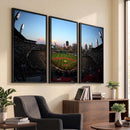 PNC Park Evening Game Triple Canvas Wall Art - Pittsburgh