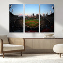 PNC Park Evening Game Triple Canvas Wall Art - Pittsburgh
