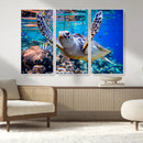 Underwater Sea Turtle Wall Art Canvas Print – Vibrant Ocean
