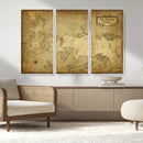 Vintage Game of Thrones Map Wall Art | Westeros and Essos by MyGreatCanvas | Canvas Wall Art Prints | Photo Prints & Wall Decor