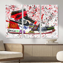 Jordan Shoes Graffiti Wall Art Canvas Print- Jordan Graffiti by MyGreatCanvas | Canvas Wall Art Prints | Photo Prints & Wall Decor